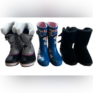 Sorel, Joules, UGG Little Girls Winter and Rain boots - Sz 31 / 1 - $215 value